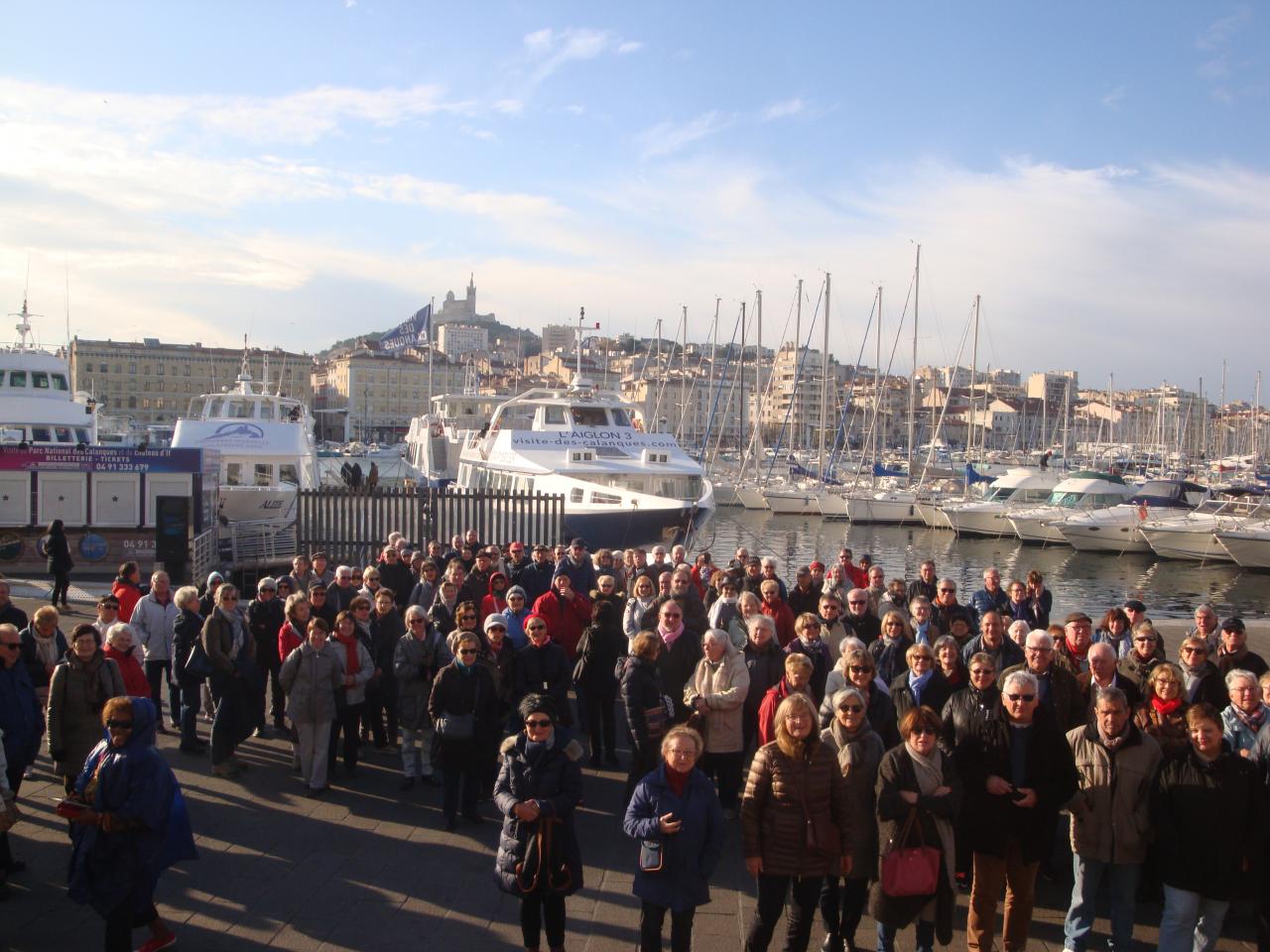 Notre groupe sur le Vieux Port